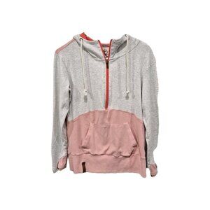 Ampersand Avenue Color Block 1/2 zip Hoodie Pullover Womens Size S